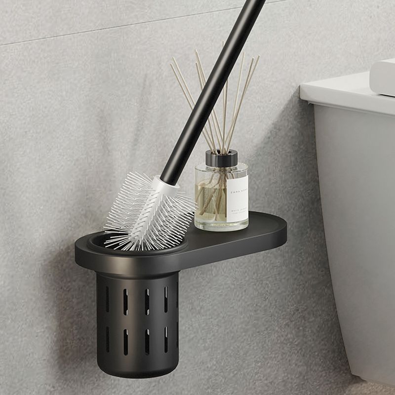 Contemporary Black Finish Bathroom Accessory Set with Bath Shelf/Towel Bar Clearhalo 'Bathroom Hardware Sets' 'Bathroom Hardware' 'Bathroom Remodel & Bathroom Fixtures' 'bathroom_hardware_sets' 'Home Improvement' 'home_improvement' 'home_improvement_bathroom_hardware_sets' 1200x1200_6656a968-f735-4f3a-8b33-11c9c2ecc390