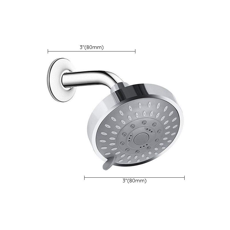 Silver Round Fixed Shower Head Modern Style Wall-Mount Showerhead Clearhalo 'Bathroom Remodel & Bathroom Fixtures' 'Home Improvement' 'home_improvement' 'home_improvement_shower_heads' 'Shower Heads' 'shower_heads' 'Showers & Bathtubs Plumbing' 'Showers & Bathtubs' 1200x1200_6657faa6-dd00-4ab2-92af-1335423cff23