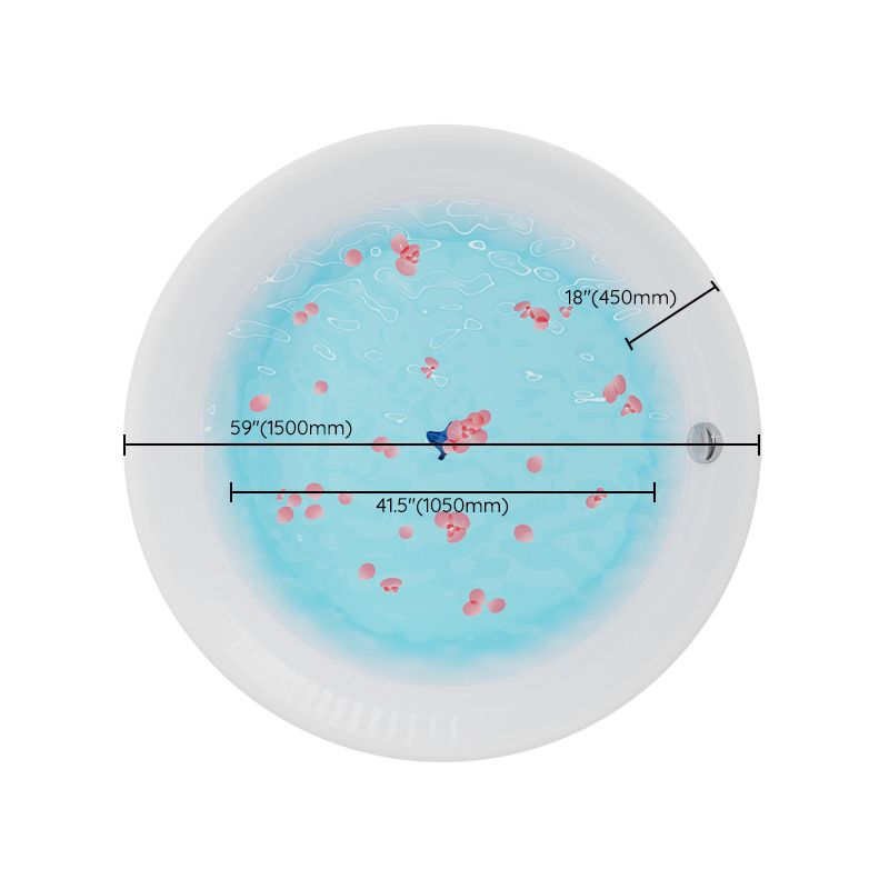 Round Bathtub Acrylic Soaking Freestanding Bathtub , 25.59-inch Tall Clearhalo 'Bathroom Remodel & Bathroom Fixtures' 'Bathtubs' 'Home Improvement' 'home_improvement' 'home_improvement_bathtubs' 'Showers & Bathtubs' 1200x1200_66695343-5f1f-4012-bf4d-1bdcddee2a73