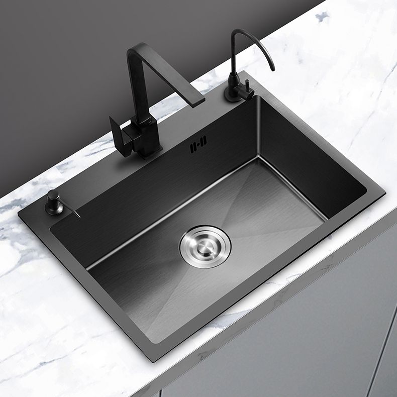 Contemporary Kitchen Sink Colorfast Drop-In Stainless Steel Kitchen Sink Clearhalo 'Home Improvement' 'home_improvement' 'home_improvement_kitchen_sinks' 'Kitchen Remodel & Kitchen Fixtures' 'Kitchen Sinks & Faucet Components' 'Kitchen Sinks' 'kitchen_sinks' 1200x1200_6669d7b4-2885-40a3-8a6a-d72a9a9f060f