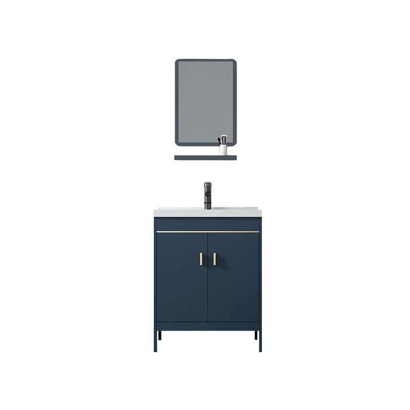 Contemporary Blue Sink Cabinet Metal Mirror Cabinet Bathroom Vanity Cabinet Clearhalo 'Bathroom Remodel & Bathroom Fixtures' 'Bathroom Vanities' 'bathroom_vanities' 'Home Improvement' 'home_improvement' 'home_improvement_bathroom_vanities' 1200x1200_6670d4ab-3641-4f15-9b01-04aa72cc1558