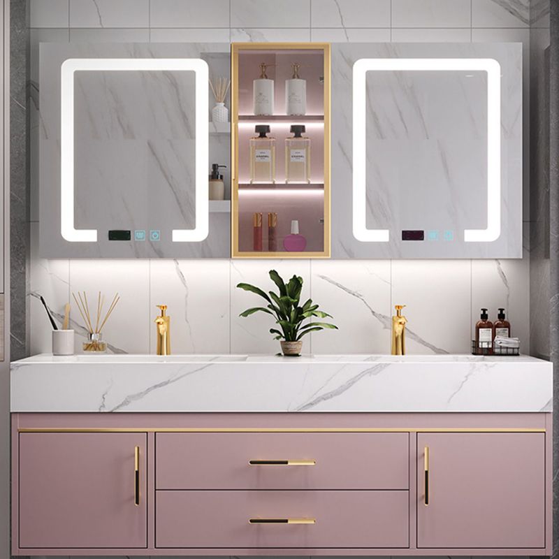 Modern Style Bathroom Vanity Set Solid Wood Bathroom Vanity Set Clearhalo 'Bathroom Remodel & Bathroom Fixtures' 'Bathroom Vanities' 'bathroom_vanities' 'Home Improvement' 'home_improvement' 'home_improvement_bathroom_vanities' 1200x1200_668beb13-b0aa-4774-b3f8-0bcbd8fe41c6