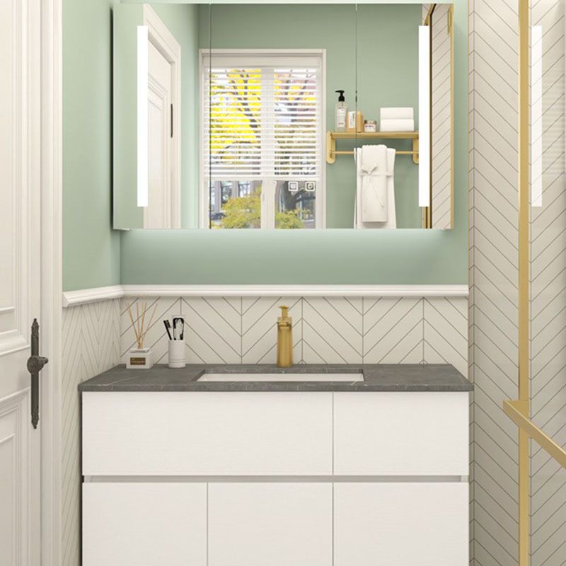 Modern Bathroom Vanity Set Limestone Top with Drawers and Basin Clearhalo 'Bathroom Remodel & Bathroom Fixtures' 'Bathroom Vanities' 'bathroom_vanities' 'Home Improvement' 'home_improvement' 'home_improvement_bathroom_vanities' 1200x1200_66c0f083-4ef3-4dd8-950a-396d9ee0c2f6