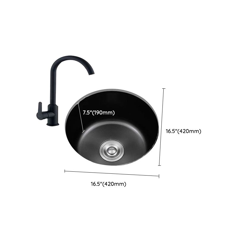 Contemporary Style Kitchen Sink Stainless Steel Round Drop-In Kitchen Sink Clearhalo 'Home Improvement' 'home_improvement' 'home_improvement_kitchen_sinks' 'Kitchen Remodel & Kitchen Fixtures' 'Kitchen Sinks & Faucet Components' 'Kitchen Sinks' 'kitchen_sinks' 1200x1200_66fac432-343f-413b-9eaf-7f6d5b620378