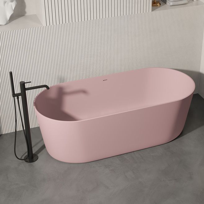 Oval Antique Finish Soaking Bathtub Back to Wall Modern Bath Tub Clearhalo 'Bathroom Remodel & Bathroom Fixtures' 'Bathtubs' 'Home Improvement' 'home_improvement' 'home_improvement_bathtubs' 'Showers & Bathtubs' 1200x1200_67056874-49ac-442f-b48e-1ef88a8b9030