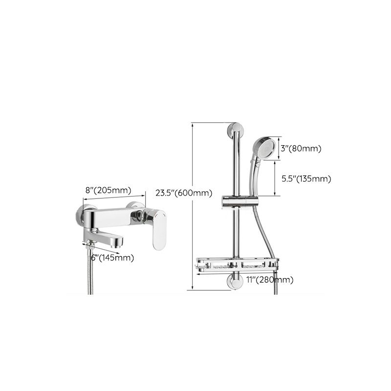 Modern Lever Handle Bath Faucet Trim Wall Mounted Bathtub Faucet Clearhalo 'Bathroom Remodel & Bathroom Fixtures' 'Bathtub Faucets' 'bathtub_faucets' 'Home Improvement' 'home_improvement' 'home_improvement_bathtub_faucets' 1200x1200_6715a729-2c36-424a-864c-92465e1472e9