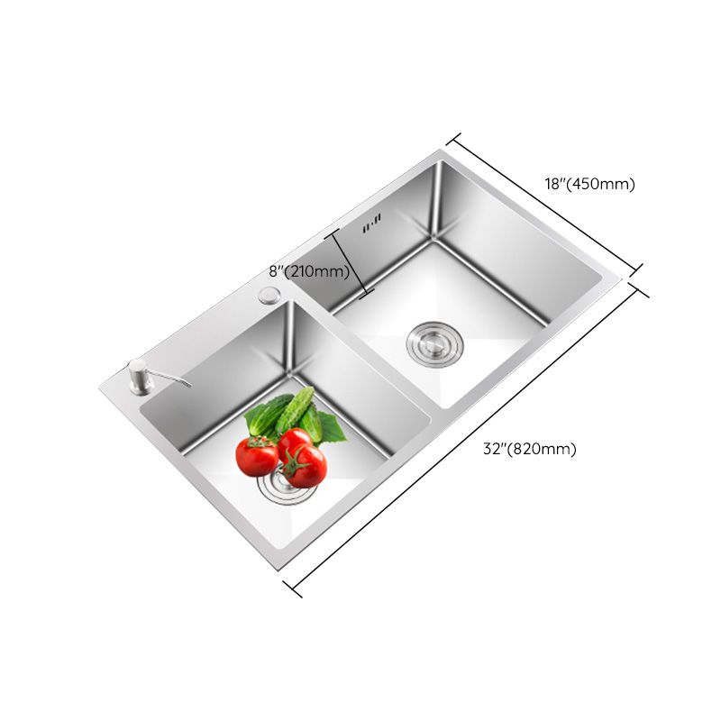 Contemporary Style Kitchen Sink Noise-cancelling Design Stainless Steel Kitchen Sink Clearhalo 'Home Improvement' 'home_improvement' 'home_improvement_kitchen_sinks' 'Kitchen Remodel & Kitchen Fixtures' 'Kitchen Sinks & Faucet Components' 'Kitchen Sinks' 'kitchen_sinks' 1200x1200_676df15a-a6c3-4b45-9149-669addb8e1b4