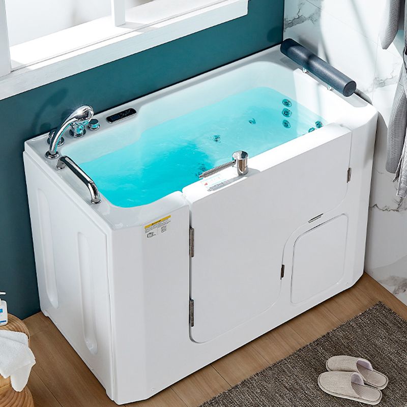 Walk-In Soaking/Air/Whirlpool Bathtub Acrylic Rectangle Back to Wall Bathtub Clearhalo 'Bathroom Remodel & Bathroom Fixtures' 'Bathtubs' 'Home Improvement' 'home_improvement' 'home_improvement_bathtubs' 'Showers & Bathtubs' 1200x1200_67786539-2700-4f83-b4f6-3ee3c29c9929