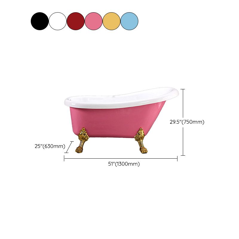 Modern Acrylic Bathtub Back to Wall with Golden Feet and Drain Bath Tub for Bathroom Clearhalo 'Bathroom Remodel & Bathroom Fixtures' 'Bathtubs' 'Home Improvement' 'home_improvement' 'home_improvement_bathtubs' 'Showers & Bathtubs' 1200x1200_67c79b8f-93dd-4632-b92b-e7df132c4cee