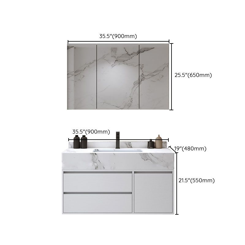 Wall Mount Bathroom Vanity Set Wood Modern Sink Vanity with Mirror Clearhalo 'Bathroom Remodel & Bathroom Fixtures' 'Bathroom Vanities' 'bathroom_vanities' 'Home Improvement' 'home_improvement' 'home_improvement_bathroom_vanities' 1200x1200_67e354f4-fff8-4483-b430-33f08c8fe4e6