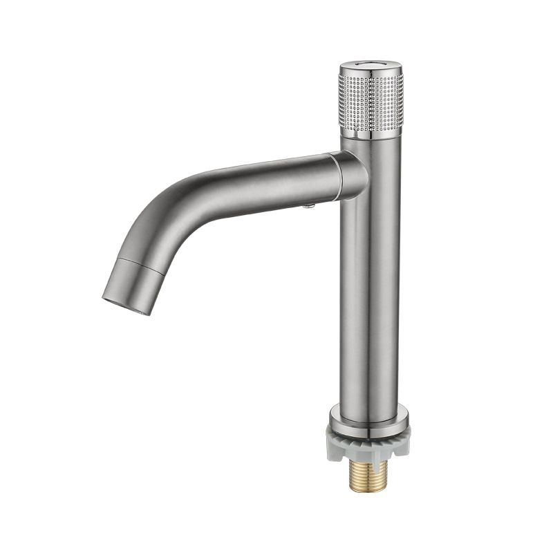 Modern Vessel Sink Faucet Stainless Steel Single Handle Low Arc Vessel Faucet Clearhalo 'bathroom_sink_faucets' 'Conjuntos de Torneiras de Lavatório e Banheiro' 'home_improvement' 'home_improvement_bathroom_sink_faucets' 'Mobiliário Doméstico' 'Página inicial' 'Renovação e equipamento de casa de banho' 'Torneira para lavatório de banheiro' 1200x1200_68019d77-d5a3-4e4d-9832-490fa0e45204