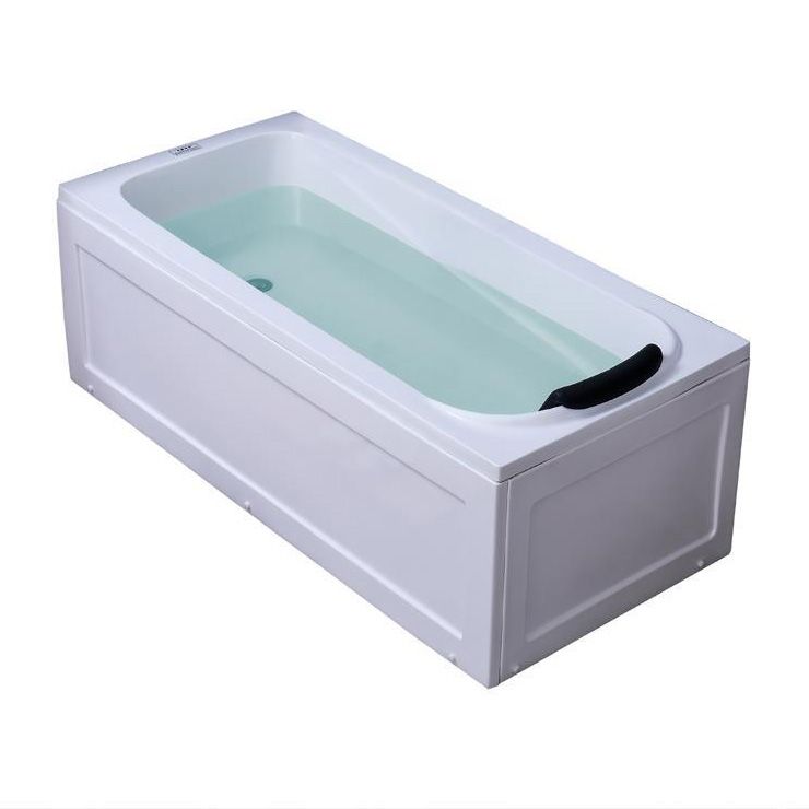 Modern 27.56-inch Wide Acrylic Tub Soaking Back to Wall Bathtub Clearhalo 'Bathroom Remodel & Bathroom Fixtures' 'Bathtubs' 'Home Improvement' 'home_improvement' 'home_improvement_bathtubs' 'Showers & Bathtubs' 1200x1200_680bcc0f-3869-4bdf-8f62-8d9f7c797716