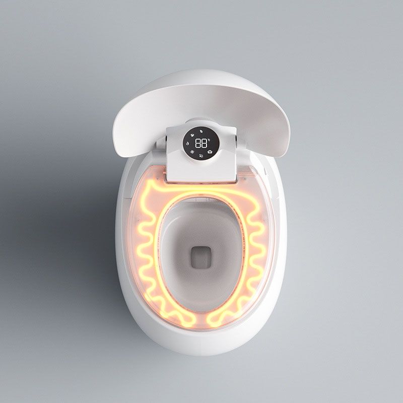 Contemporary Round White Ceramic Heated Seat Floor Mount Bidet Clearhalo 'Bathroom Remodel & Bathroom Fixtures' 'Bidets' 'Home Improvement' 'home_improvement' 'home_improvement_bidets' 'Toilets & Bidets' 1200x1200_68748938-a5ff-43c2-a5ce-5fa576543588