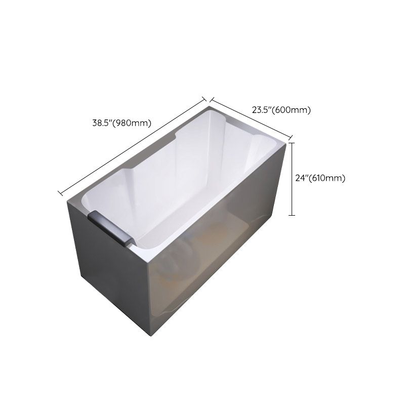 Modern Style Alcove Bath Tub Acrylic Rectangular Bathroom Bathtub in White Clearhalo 'Bathroom Remodel & Bathroom Fixtures' 'Bathtubs' 'Home Improvement' 'home_improvement' 'home_improvement_bathtubs' 'Showers & Bathtubs' 1200x1200_68854f49-89b1-4f05-8601-59f57c6571d8