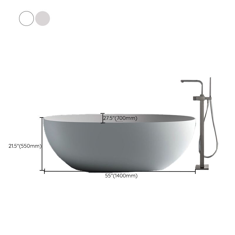 Stone Soaking Bathtub Antique Finish Oval Freestanding Bath Tub Clearhalo 'Bathroom Remodel & Bathroom Fixtures' 'Bathtubs' 'Home Improvement' 'home_improvement' 'home_improvement_bathtubs' 'Showers & Bathtubs' 1200x1200_68e8089f-47fe-4c6c-8155-5e056f7fb00a