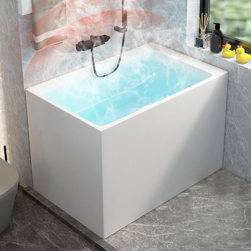 Modern White Rectangular Bathtub Acrylic Back to Wall with Drain Bath Tub Clearhalo 'Bathroom Remodel & Bathroom Fixtures' 'Bathtubs' 'Home Improvement' 'home_improvement' 'home_improvement_bathtubs' 'Showers & Bathtubs' 1200x1200_68f2fa35-92ae-419a-b31d-970ada293680