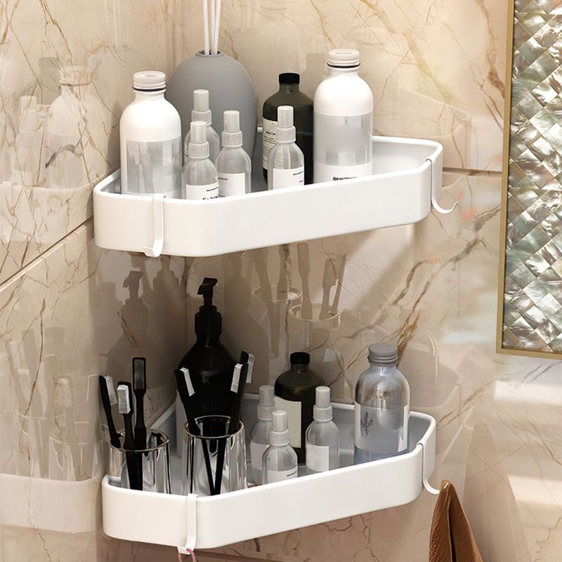 Black/White Bathroom Set Modern 1/2/3 - Piece Anti-rust Bath Shelf Clearhalo 'Bathroom Hardware Sets' 'Bathroom Hardware' 'Bathroom Remodel & Bathroom Fixtures' 'bathroom_hardware_sets' 'Home Improvement' 'home_improvement' 'home_improvement_bathroom_hardware_sets' 1200x1200_6921aa53-9e48-48b8-93f9-8b096623dc7e