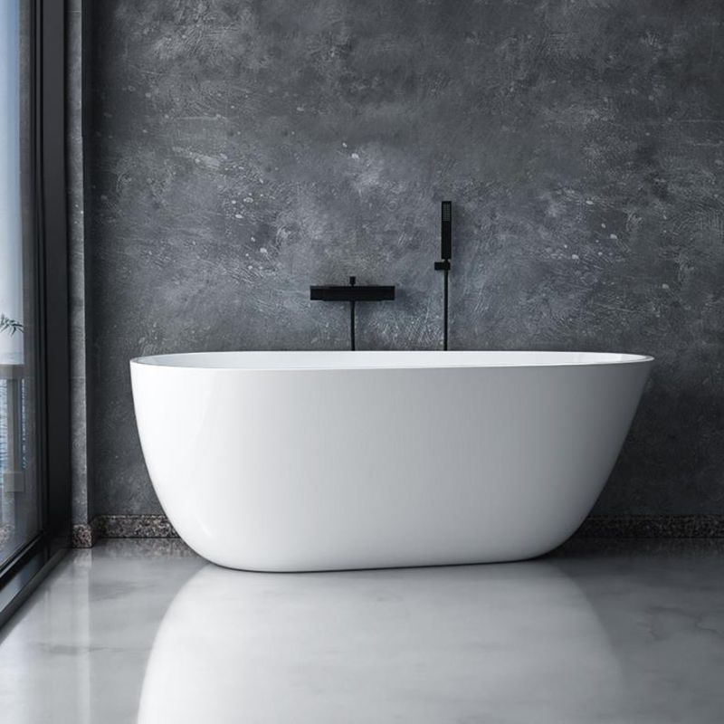 Modern Acrylic Bathtub Freestanding Soaking Bathtub with Drain Bathtub and Overflow Hole Clearhalo 'Bathroom Remodel & Bathroom Fixtures' 'Bathtubs' 'Home Improvement' 'home_improvement' 'home_improvement_bathtubs' 'Showers & Bathtubs' 1200x1200_693031aa-f708-421f-a511-d32db1abcc10