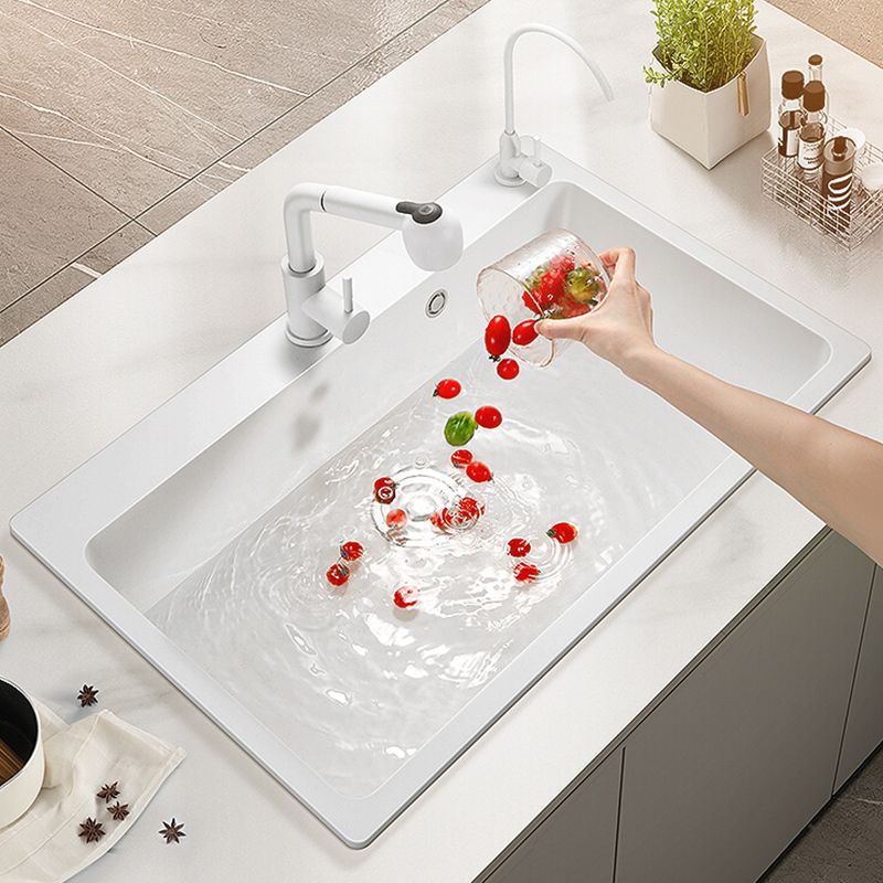 Quartz Kitchen Sink Contemporary 1-Bowl Kitchen Sink with Strainer Clearhalo 'Home Improvement' 'home_improvement' 'home_improvement_kitchen_sinks' 'Kitchen Remodel & Kitchen Fixtures' 'Kitchen Sinks & Faucet Components' 'Kitchen Sinks' 'kitchen_sinks' 1200x1200_69387230-d400-481d-83d4-cf57f3d6303e