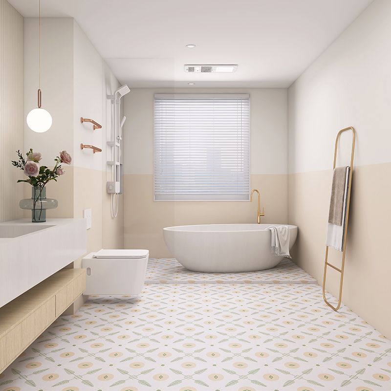 Square Ceramic Matte Floor and Wall Tile Moroccan Bathroom Floor Clearhalo 'Floor Tiles & Wall Tiles' 'floor_tiles_wall_tiles' 'Flooring 'Home Improvement' 'home_improvement' 'home_improvement_floor_tiles_wall_tiles' Walls and Ceiling' 1200x1200_6957da11-89f0-4ce8-a216-5eac4e2042b0