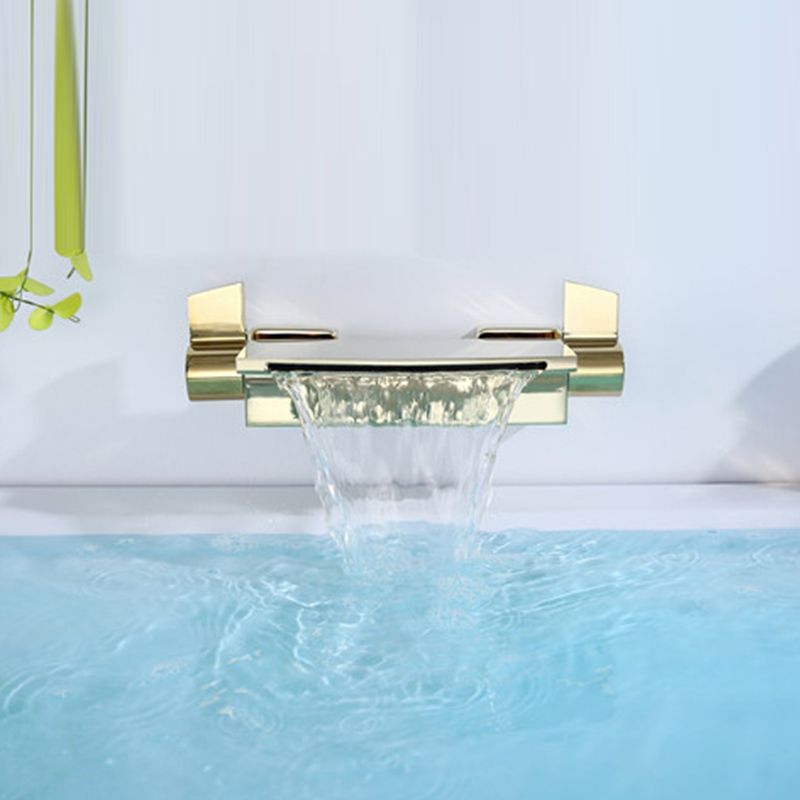 Bathtub Faucet Waterfall Rod Handle Wall Mounted Bathroom Faucet Clearhalo 'Bathroom Remodel & Bathroom Fixtures' 'Bathtub Faucets' 'bathtub_faucets' 'Home Improvement' 'home_improvement' 'home_improvement_bathtub_faucets' 1200x1200_6959a17e-eb08-4f0d-a748-78b8cae891a2