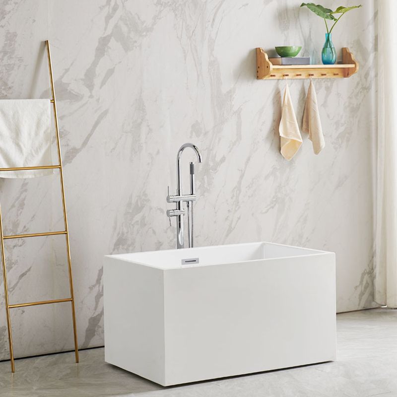 Freestanding Soaking Bathtub Antique Finish Rectangular Bathtub (Faucet not Included) Clearhalo 'Bathroom Remodel & Bathroom Fixtures' 'Bathtubs' 'Home Improvement' 'home_improvement' 'home_improvement_bathtubs' 'Showers & Bathtubs' 1200x1200_6978d6a2-4c81-46ef-864c-35f3de7addb5