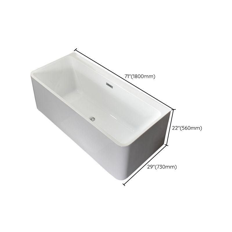 Back to Wall Bathtub Antique Finish Soaking Rectangular Modern Bath Clearhalo 'Bathroom Remodel & Bathroom Fixtures' 'Bathtubs' 'Home Improvement' 'home_improvement' 'home_improvement_bathtubs' 'Showers & Bathtubs' 1200x1200_698042fb-cbbd-47e7-89d8-6957646d3374