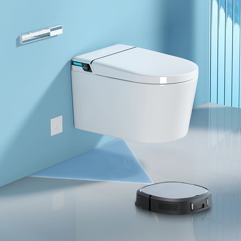 Ceramic Smart Toilet Dual Flush Wall Mounted Bidet with Dryer Clearhalo 'Bathroom Remodel & Bathroom Fixtures' 'Bidets' 'Home Improvement' 'home_improvement' 'home_improvement_bidets' 'Toilets & Bidets' 1200x1200_69872e1e-be45-4ddc-bfb5-ee72bfc37be7