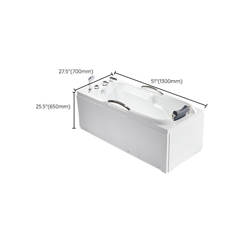 Modern with Faucet Bathtub Bathroom Soaking Rectangular Bath Tub Clearhalo 'Bathroom Remodel & Bathroom Fixtures' 'Bathtubs' 'Home Improvement' 'home_improvement' 'home_improvement_bathtubs' 'Showers & Bathtubs' 1200x1200_698c5db3-c417-4506-9cb8-85cd40e57a3d