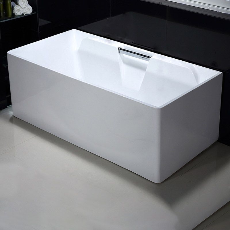 Modern Rectangular Bath Tub Bathroom Soaking with Center Drain Tub Clearhalo 'Bathroom Remodel & Bathroom Fixtures' 'Bathtubs' 'Home Improvement' 'home_improvement' 'home_improvement_bathtubs' 'Showers & Bathtubs' 1200x1200_69922f9c-05ef-4647-8466-3d0a1b64e3c6