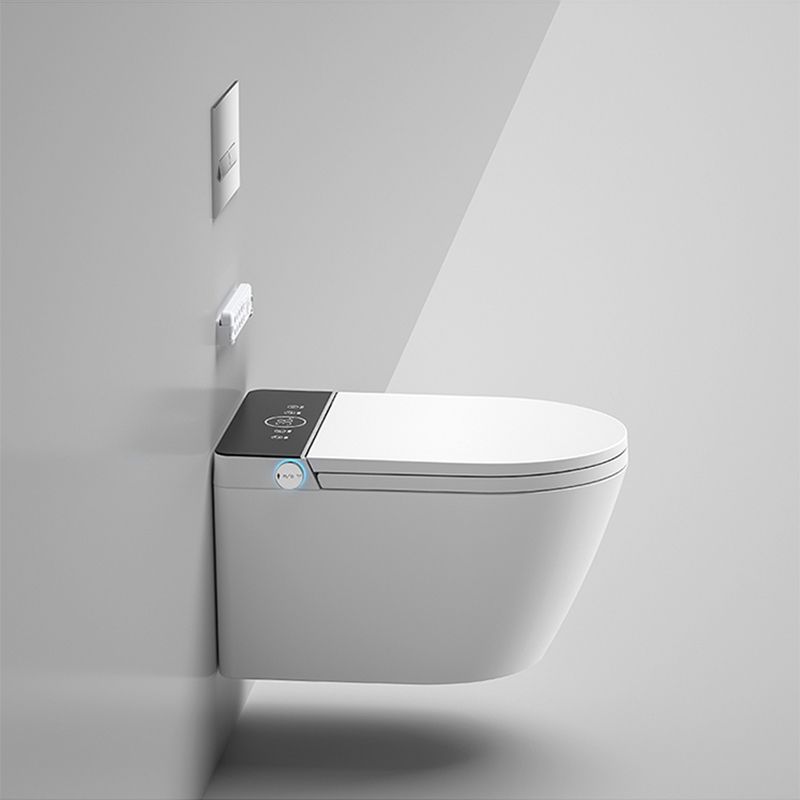 Contemporary Wall Mounted Bidet Elongated Foot Sensor Ceramic White Clearhalo 'Bathroom Remodel & Bathroom Fixtures' 'Bidets' 'Home Improvement' 'home_improvement' 'home_improvement_bidets' 'Toilets & Bidets' 1200x1200_69e9c00b-7a9f-442d-abd0-6ef17f8b7157