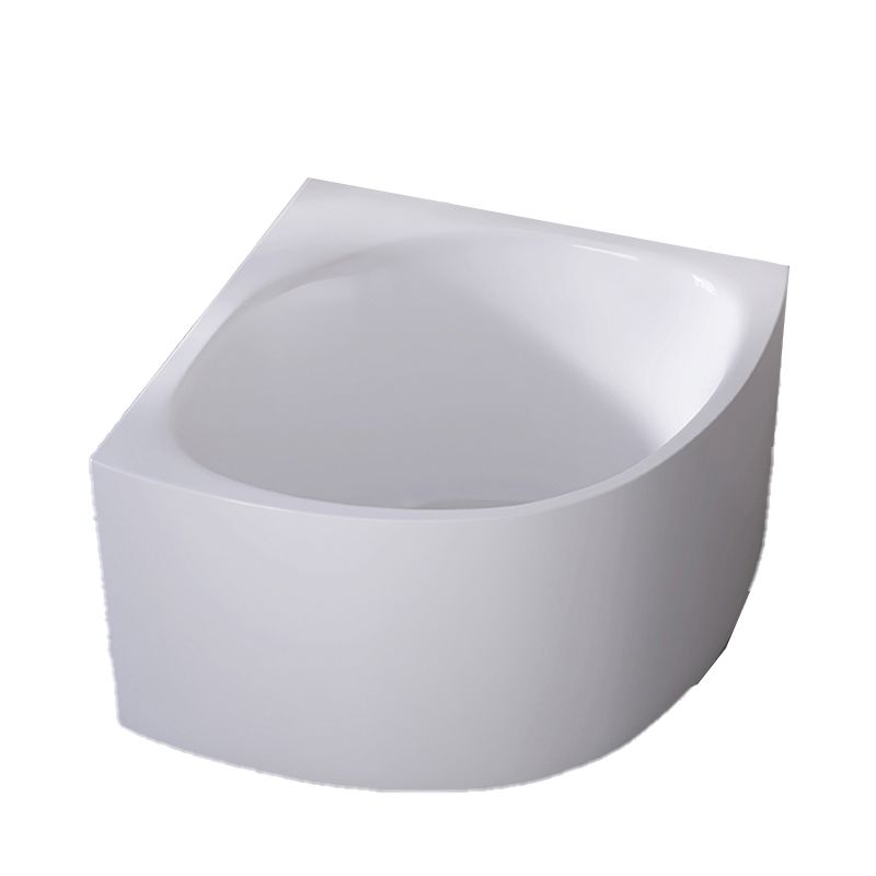White Acrylic Corner Soaking Bath Modern Back to Wall Bathtub Clearhalo 'Bathroom Remodel & Bathroom Fixtures' 'Bathtubs' 'Home Improvement' 'home_improvement' 'home_improvement_bathtubs' 'Showers & Bathtubs' 1200x1200_69ec6210-2712-4993-93d6-2566331ad568