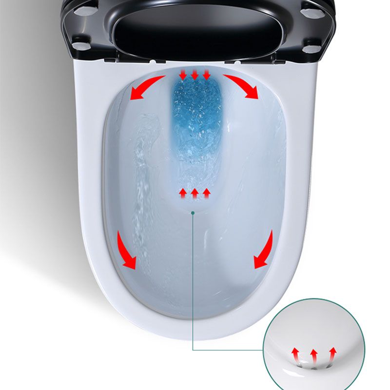 Floor Mount Toilet Black and White Toilet with Siphon Jet Water-saving Function Clearhalo 'Bathroom Remodel & Bathroom Fixtures' 'Home Improvement' 'home_improvement' 'home_improvement_toilets' 'Toilets & Bidets' 'Toilets' 1200x1200_69fe4d07-5f40-47d1-a432-f086f7edc90d