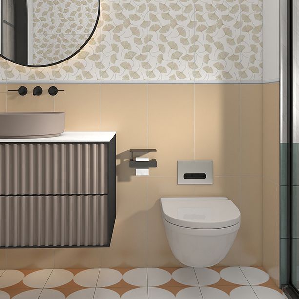 Rectangular Ceramic Matte Straight Edge Singular Tile Patterned Bathroom Wall Clearhalo 'Floor Tiles & Wall Tiles' 'floor_tiles_wall_tiles' 'Flooring 'Home Improvement' 'home_improvement' 'home_improvement_floor_tiles_wall_tiles' Walls and Ceiling' 1200x1200_6a2310d7-3889-4cf6-9cc9-a76d362239fd