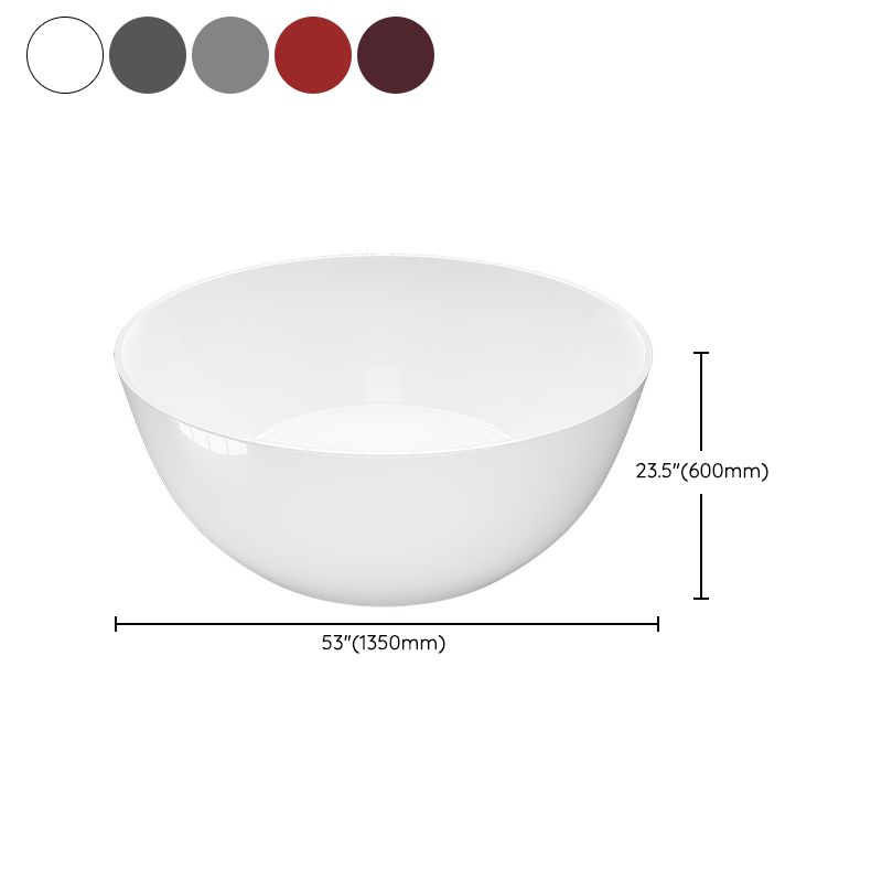 Acrylic Round Tub Soaking Freestanding Bathtub , 23.62-inch Tall Clearhalo 'Bathroom Remodel & Bathroom Fixtures' 'Bathtubs' 'Home Improvement' 'home_improvement' 'home_improvement_bathtubs' 'Showers & Bathtubs' 1200x1200_6a594671-b80b-42a5-98ff-cc27007bf3e5