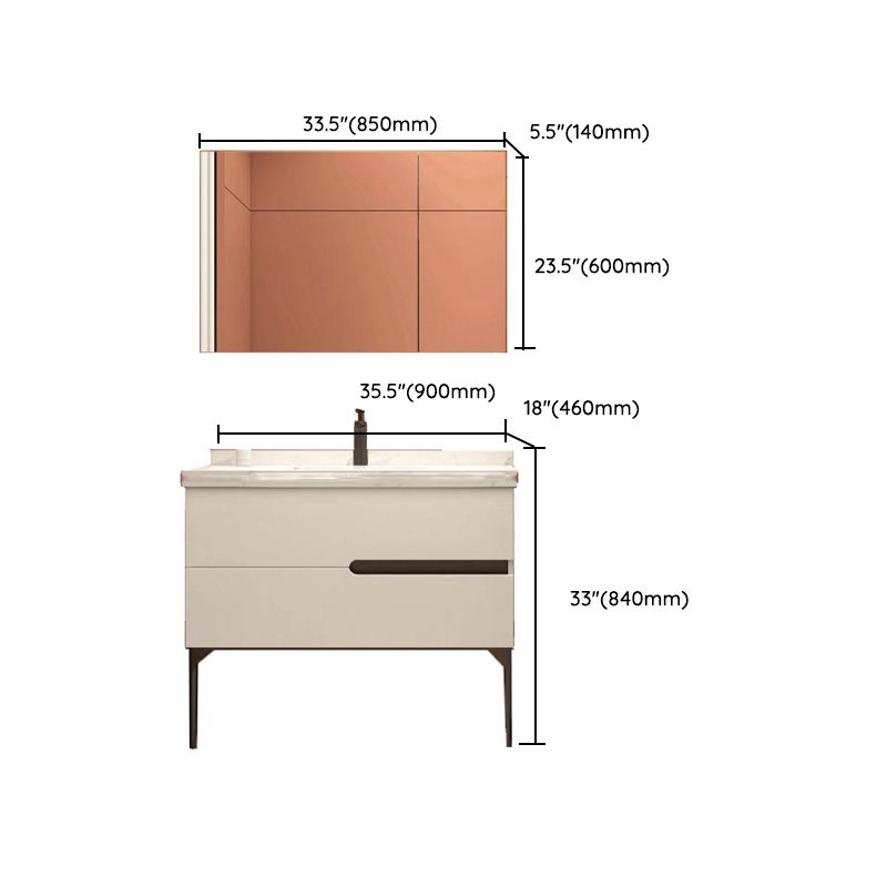 Modern Bathroom Vanity Free-standing Standard Ceramic Top Backsplash Included Clearhalo 'Bathroom Remodel & Bathroom Fixtures' 'Bathroom Vanities' 'bathroom_vanities' 'Home Improvement' 'home_improvement' 'home_improvement_bathroom_vanities' 1200x1200_6a85fecc-78bb-4acc-8680-c5597da9bd7d