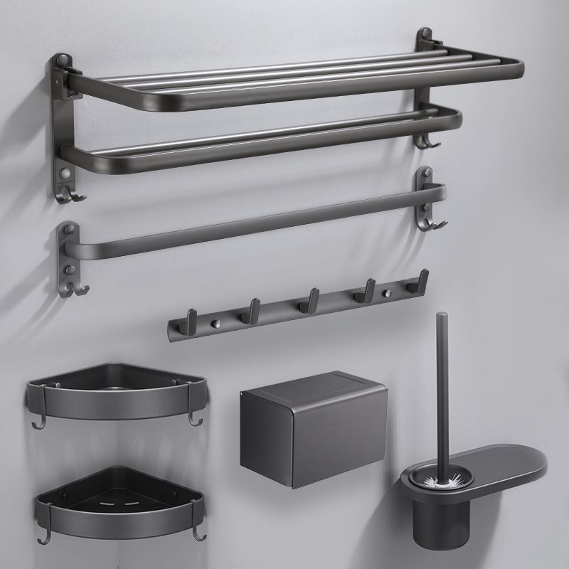 Modern Bathroom Hardware Set Towel Bar Grey Bath Shelf Bathroom Set Clearhalo 'Bathroom Hardware Sets' 'Bathroom Hardware' 'Bathroom Remodel & Bathroom Fixtures' 'bathroom_hardware_sets' 'Home Improvement' 'home_improvement' 'home_improvement_bathroom_hardware_sets' 1200x1200_6a97856d-be7f-4bc6-a5ea-9582cde2eba4