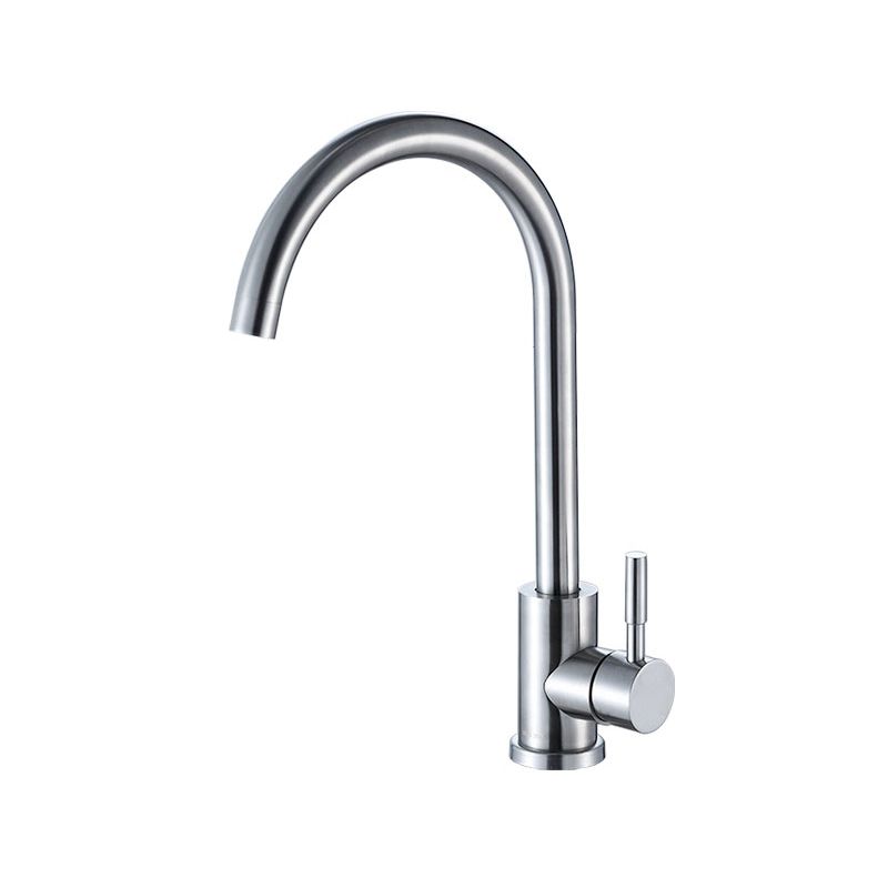 Modern Pull down Single Rotary Switch Kitchen Faucet High Arch Water Filler Clearhalo 'Home Improvement' 'home_improvement' 'home_improvement_kitchen_faucets' 'Kitchen Faucets' 'Kitchen Remodel & Kitchen Fixtures' 'Kitchen Sinks & Faucet Components' 'kitchen_faucets' 1200x1200_6ab01d4c-4d55-4533-ac79-b6f21f7a1846