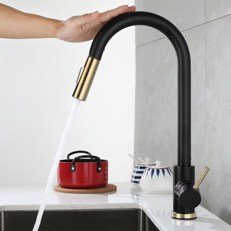 Modern Bathroom Vessel Faucet Brass Lever Handles Swivel Spout High-Arc Sink Faucet Clearhalo 'bathroom_sink_faucets' 'Conjunta de Baño y Conjunta de Grifo' 'Coronamiento de Baño y Dispositivo de Baño' 'Grifo del lavabo del baño' 'Hogar' 'home_improvement' 'home_improvement_bathroom_sink_faucets' 'Mejoras para el hogar' 1200x1200_6ac69184-60d2-4a5e-aa9e-a36a72a28bc4