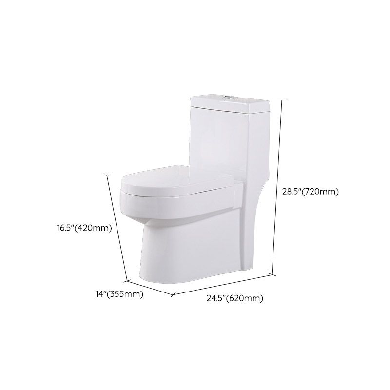 Modern White Flush Toilet Floor Mounted Toilet Bowl with Slow Close Seat for Washroom Clearhalo 'Bathroom Remodel & Bathroom Fixtures' 'Home Improvement' 'home_improvement' 'home_improvement_toilets' 'Toilets & Bidets' 'Toilets' 1200x1200_6afffc8b-c4af-4996-b55f-d532aadae7cc