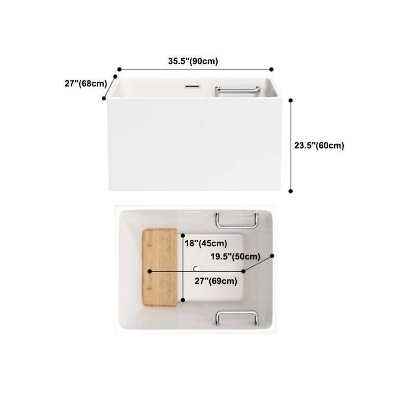 Modern Acrylic Alcove Bathtub Rectangular Matte Bath Tub for Home Clearhalo 'Bathroom Remodel & Bathroom Fixtures' 'Bathtubs' 'Home Improvement' 'home_improvement' 'home_improvement_bathtubs' 'Showers & Bathtubs' 1200x1200_6b2bfc82-4c3b-46be-bab5-a781f4ec82e2