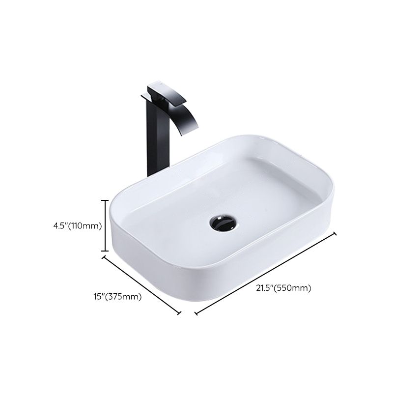 Modern Bathroom Sink Porcelain Rectangular Pop-Up Drain and Drain Assembly Basin Sink Clearhalo 'Bathroom Remodel & Bathroom Fixtures' 'Bathroom Sinks & Faucet Components' 'Bathroom Sinks' 'bathroom_sink' 'Home Improvement' 'home_improvement' 'home_improvement_bathroom_sink' 1200x1200_6b3a0f0e-f7a6-4eaf-93b4-55cd39ba7465