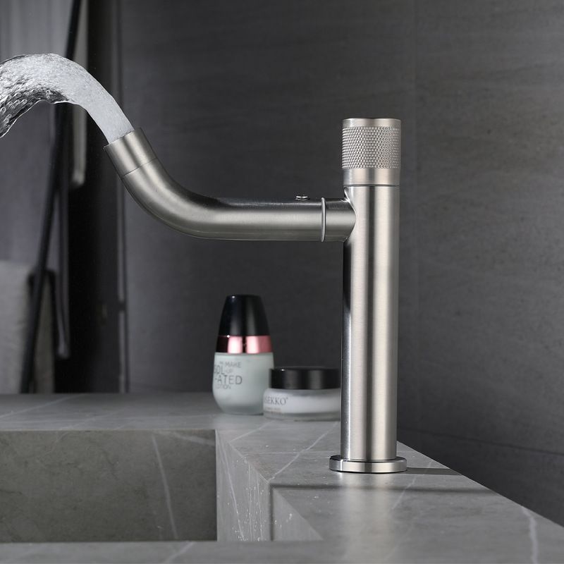 Modern Vessel Sink Faucet Stainless Steel Single Handle Low Arc Vessel Faucet Clearhalo 'bathroom_sink_faucets' 'Conjuntos de Torneiras de Lavatório e Banheiro' 'home_improvement' 'home_improvement_bathroom_sink_faucets' 'Mobiliário Doméstico' 'Página inicial' 'Renovação e equipamento de casa de banho' 'Torneira para lavatório de banheiro' 1200x1200_6b42d06e-ebe6-422b-bdb4-34d6dcfbde33