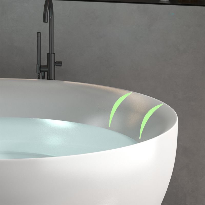 Round Soaking Stand Alone Bathtub Antique Finish Back to Wall Bath Tub Clearhalo 'Bathroom Remodel & Bathroom Fixtures' 'Bathtubs' 'Home Improvement' 'home_improvement' 'home_improvement_bathtubs' 'Showers & Bathtubs' 1200x1200_6b561a24-99ee-4910-9f06-c0706e971854