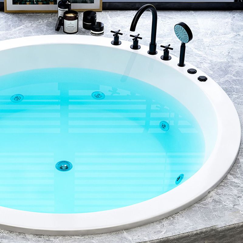 Modern Drop-in Bath Tub Round Acrylic Bathtub for Home and Hotel Clearhalo 'Bathroom Remodel & Bathroom Fixtures' 'Bathtubs' 'Home Improvement' 'home_improvement' 'home_improvement_bathtubs' 'Showers & Bathtubs' 1200x1200_6b58eab6-5394-42df-adc5-3981860a7d90