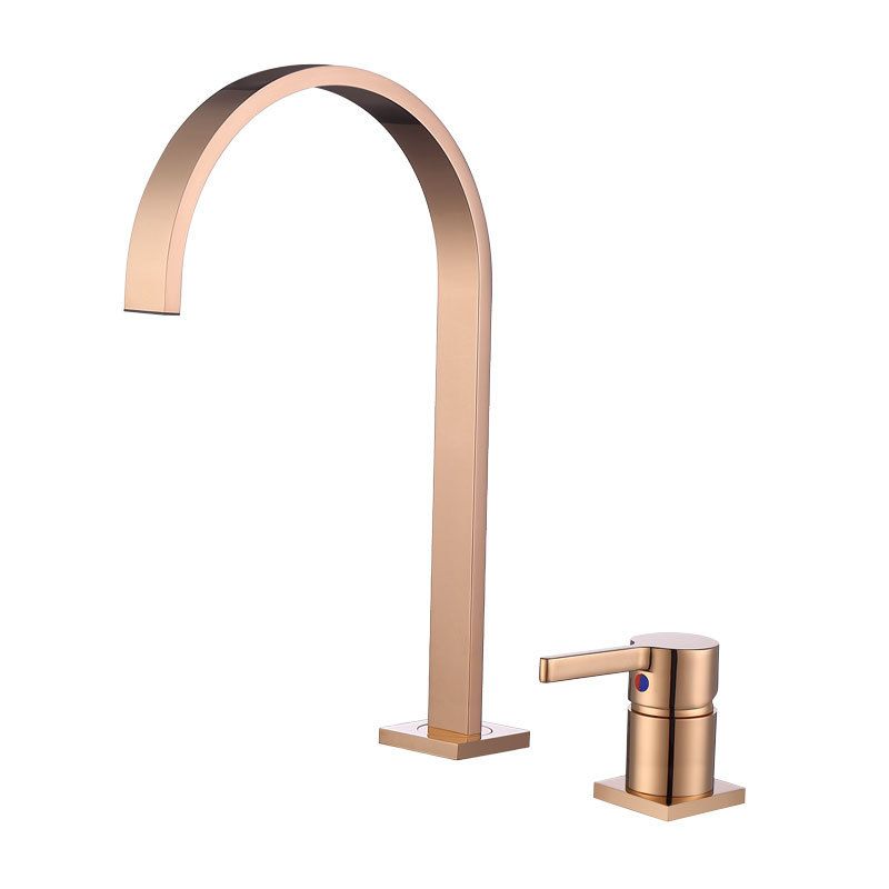 1-Handle Bathroom Faucet with Swivel 2 Hole Widespread Bathroom Sink Faucet Clearhalo 'bathroom_sink_faucets' 'Conjunta de Baño y Conjunta de Grifo' 'Coronamiento de Baño y Dispositivo de Baño' 'Grifo del lavabo del baño' 'Hogar' 'home_improvement' 'home_improvement_bathroom_sink_faucets' 'Mejoras para el hogar' 1200x1200_6b59cdfe-4b59-452c-87b4-adc855838d0f