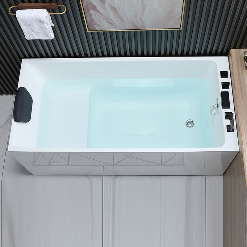 Acrylic Soaking Tub with Left Drain in White Rectangle Freestanding Bathtub Clearhalo 'Bathroom Remodel & Bathroom Fixtures' 'Bathtubs' 'Home Improvement' 'home_improvement' 'home_improvement_bathtubs' 'Showers & Bathtubs' 1200x1200_6b6aa0de-99c5-47c4-8792-717c4bb9e3cb