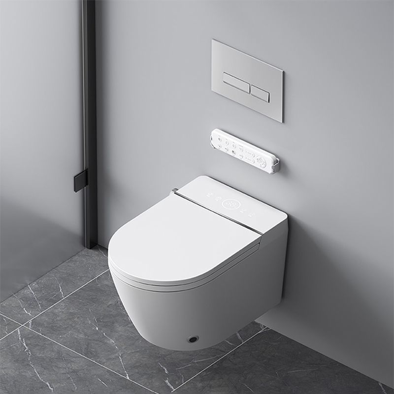 Contemporary Wall Mounted Bidet Elongated Foot Sensor Ceramic White Clearhalo 'Bathroom Remodel & Bathroom Fixtures' 'Bidets' 'Home Improvement' 'home_improvement' 'home_improvement_bidets' 'Toilets & Bidets' 1200x1200_6b6bfa72-f602-44e5-9d60-b11301ad18dd