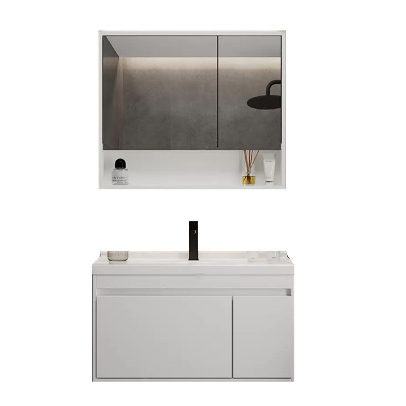 White Modern Wall Mounted Standard Open Console with Sink Set Clearhalo 'Bathroom Remodel & Bathroom Fixtures' 'Bathroom Vanities' 'bathroom_vanities' 'Home Improvement' 'home_improvement' 'home_improvement_bathroom_vanities' 1200x1200_6b73f1b3-394d-480c-b57c-80f08301adcc