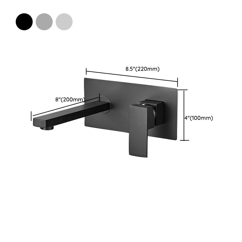 Low Arc Wall Mounted Bathroom Knob Handle Faucet Lavatory Faucet Clearhalo 'Bathroom Remodel & Bathroom Fixtures' 'Bathroom Sink Faucets' 'Bathroom Sinks & Faucet Components' 'bathroom_sink_faucets' 'Home Improvement' 'home_improvement' 'home_improvement_bathroom_sink_faucets' 1200x1200_6b8084cb-d499-4d7f-ab4a-2c3e9daf640e